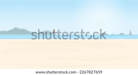 Similar – Image, Stock Photo View of lighthouse on Helgoland in the morning