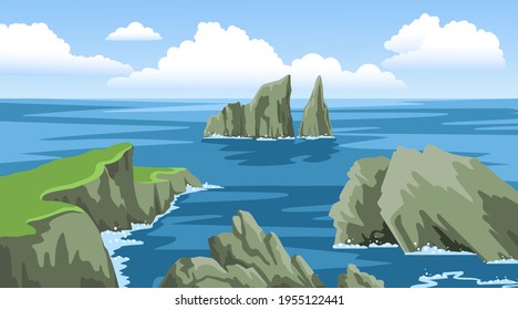 海岸 岩 のイラスト素材 画像 ベクター画像 Shutterstock