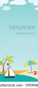 seascape with space for text, flyer