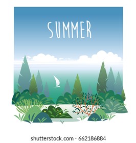 Seascape in the summer