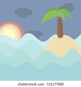 Seascape. vector illustration
