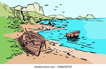 Vector de capa marina para ilustración, fondo, tarjeta