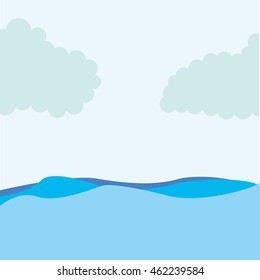 seascape water sky icon vector illustration design