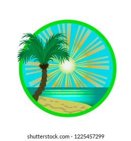 Seascape, which can be used, for example, as a logo for a travel company.