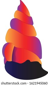 Seashell with a beautiful gradient

