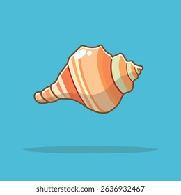 Seashell Cartoon Vector Icon Illustration Animal Nature Isolated
