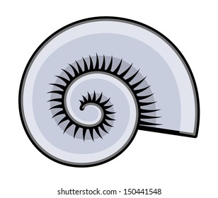 Seashell - Cartoon Vector Illustration