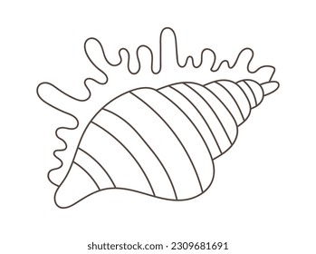 Seashell Clam Icon Vector Illustration