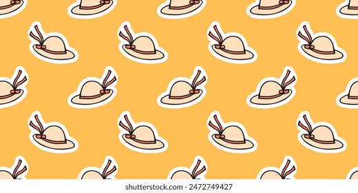 a seashell. cola. rest. palm tree. swimsuit. sink. sea. beach. Doodle. the sun. flowers. ice cream. seamless pattern. pattern. postcard. pattern. example. retro-style colors. seamless. fruits. 