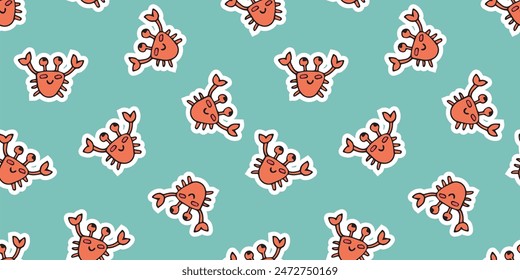 a seashell. cola. rest. palm tree. swimsuit. sink. sea. beach. Doodle. the sun. flowers. ice cream. seamless pattern. pattern. postcard. pattern. example. retro-style colors. seamless.