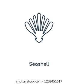 Seashell concept line icon. Linear Seashell concept outline symbol design. This simple element illustration can be used for web and mobile UI/UX.
