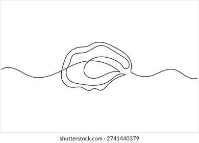 Seashell continuous one line drawing minimal outline vector for modern coastal design projects