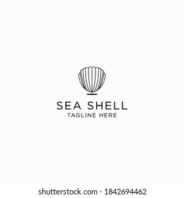 Seashell Design logo template. as icons, illustrations and vectors