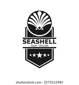 seashell Elegant logo design. logo suitablel for observation labs, food, Beauty And Cosmetic and many business fields.
