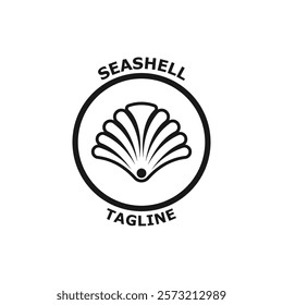 seashell Elegant logo design. logo suitablel for observation labs, food, Beauty And Cosmetic and many business fields.
