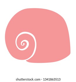 seashell flat illustration Marine creatures and underwater world series