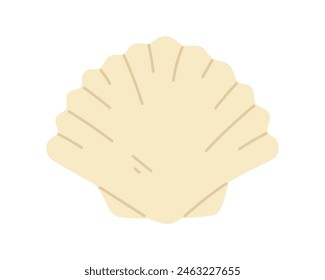 Seashell in a flat style isolated on a white background.