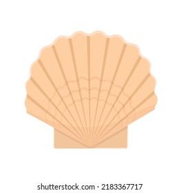 Seashell flat vector illustration isolated on white background