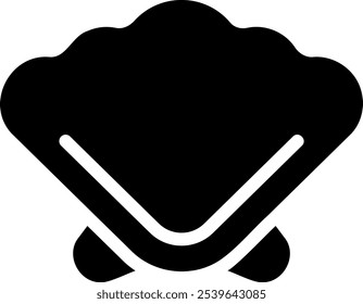 seashell glyph icon illustration vector