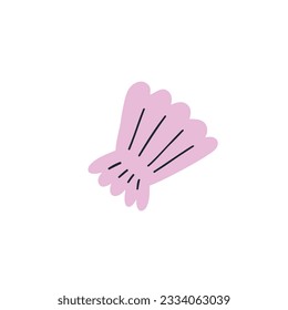 seashell hand drawn in flat style. Vector illustration