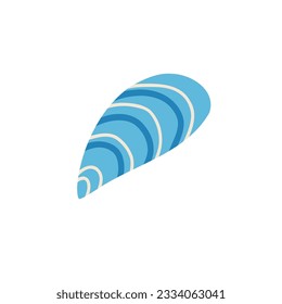 seashell hand drawn in flat style. Vector illustration
