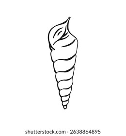 Seashell. Hand drawn vector illustration.