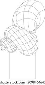 seashell horizontally located in the sea 3d vector