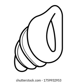Seashell horn icon vector illustration
