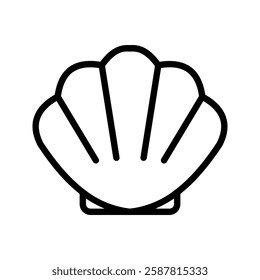 Seashell icon color editable on white background
