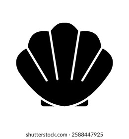 Seashell icon color editable on white background