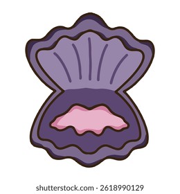 seashell icon in colored style