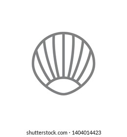 Seashell icon. Element of beach holiday icon. Thin line icon for website design and development, app development. Premium icon