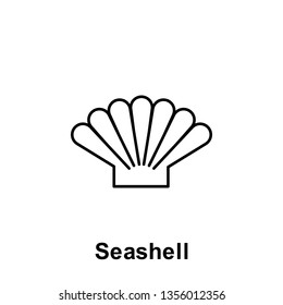 Seashell icon. Element of summer holiday icon. Thin line icon for website design and development, app development. Premium icon