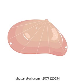 seashell icon flat style isolated