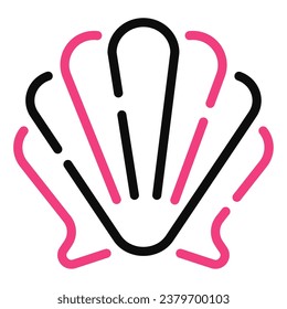 Seashell Icon illustration, for uiux, web, app, infographic, etc