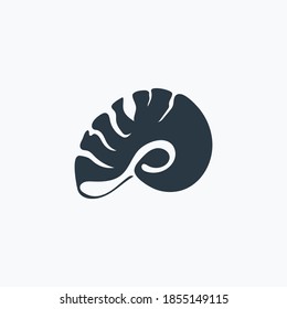 Seashell icon isolated on clean background. Seashell icon concept drawing icon in modern style. Vector illustration for your web mobile logo app UI design.