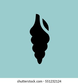 seashell icon. isolated sign symbol