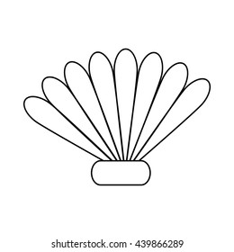 Seashell icon in outline style