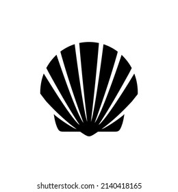 Seashell icon. Shell of sea molluscs. Isolated vector illustration on a white background.