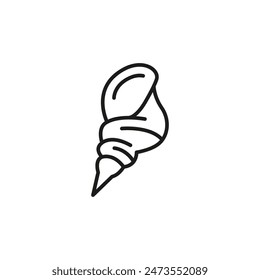 Seashell icon. Simple seashell icon for social media, app, and web design. Vector illustration.