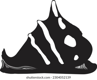 Seashell icon vector for apps and websites.