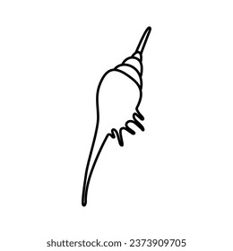 Seashell icon vector. Shell illustration sign. Sea life symbol or logo.