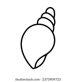 Seashell icon vector. Shell illustration sign. Sea life symbol or logo.