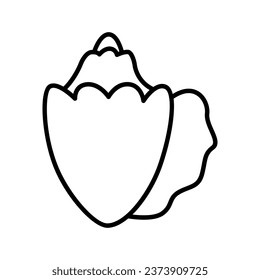 Seashell icon vector. Shell illustration sign. Sea life symbol or logo.