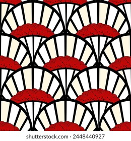 seashell Japanese wave seamless pattern,  scallop and water lilies Oriental ornament Chinese, Asian background, wallpaper, template marine theme.