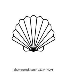 Seashell line icon, animal and underwater, shell sign vector graphics, a linear pattern on a white background, eps 10.