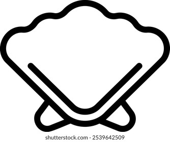 seashell line icon illustration vector