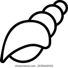 Muschel-Linie, Symbol, Vektorgrafik
