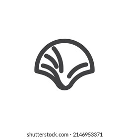 Seashell line icon. linear style sign for mobile concept and web design. Scallop seashell outline vector icon. Symbol, logo illustration. Vector graphics