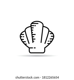 seashell line icon vector illustration